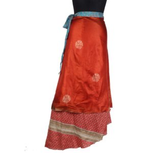 Vintage Silk Magic Wrap Skirt SW213
