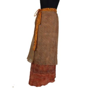 Vintage Silk Magic Wrap Skirt SW216