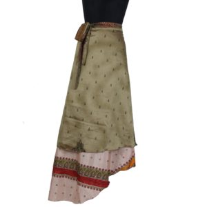 Vintage Silk Magic Wrap Skirt SW219