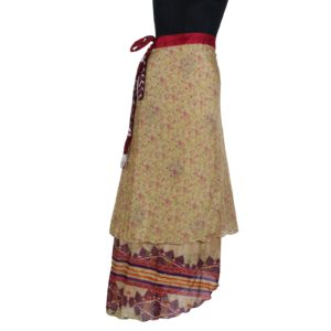 Vintage Silk Magic Wrap Skirt SW220