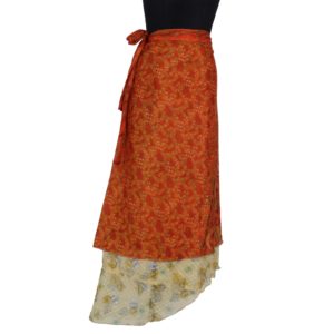 Vintage Silk Magic Wrap Skirt SW224