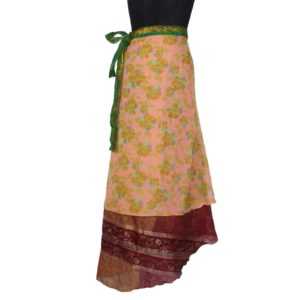 Vintage Silk Magic Wrap Skirt SW239