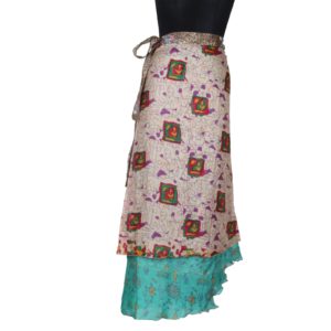 Vintage Silk Magic Wrap Skirt SW243