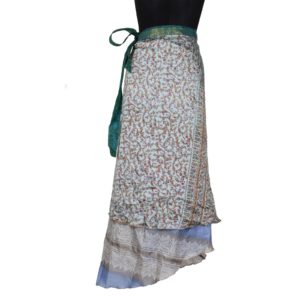 Vintage Silk Magic Wrap Skirt SW244