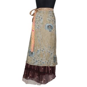 Vintage Silk Magic Wrap Skirt SW245