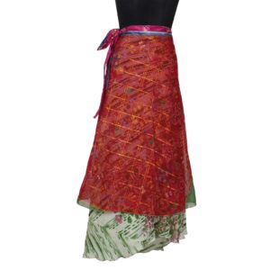 Vintage Silk Magic Wrap Skirt SW250