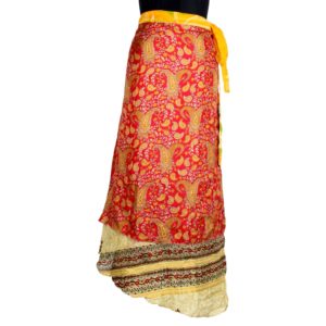 Vintage Silk Magic Wrap Skirt SW282