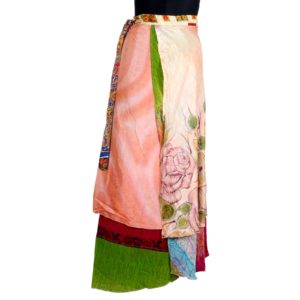 Vintage Silk Magic Wrap Skirt SW284