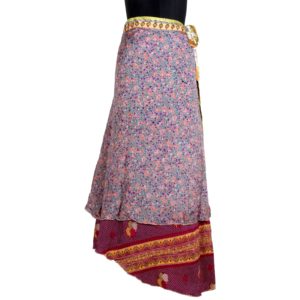 Vintage Silk Magic Wrap Skirt SW285