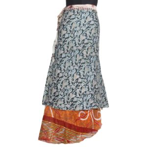 Vintage Silk Magic Wrap Skirt SW292
