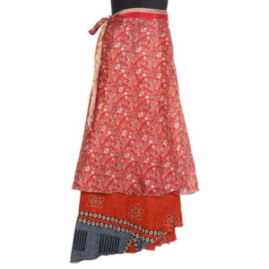 Vintage Silk Magic Wrap Skirt SW305