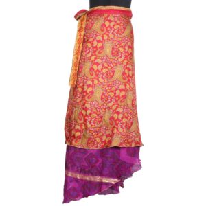 Vintage Silk Magic Wrap Skirt SW324