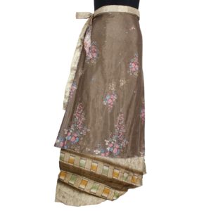 Vintage Silk Magic Wrap Skirt SW329