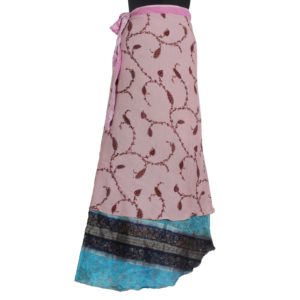 Vintage Silk Magic Wrap Skirt SW344