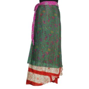 Vintage Silk Magic Wrap Skirt SW356