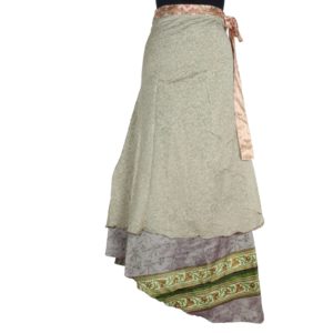 Vintage Silk Magic Wrap Skirt SW358