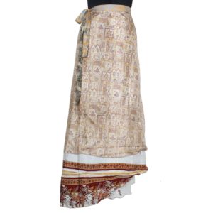 Vintage Silk Magic Wrap Skirt SW362