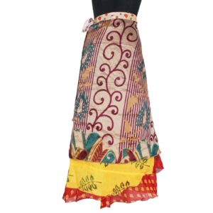 Vintage Silk Magic Wrap Skirt SW375