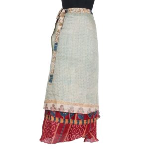 Vintage Silk Magic Wrap Skirt SW376