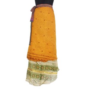 Vintage Silk Magic Wrap Skirt SW378