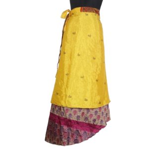 Vintage Silk Magic Wrap Skirt SW383