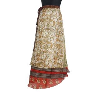 Vintage Silk Magic Wrap Skirt SW384
