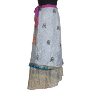 Vintage Silk Magic Wrap Skirt SW385