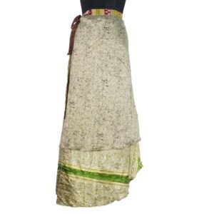 Vintage Silk Magic Wrap Skirt SW386