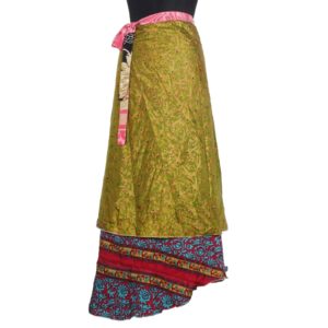 Vintage Silk Magic Wrap Skirt SW387