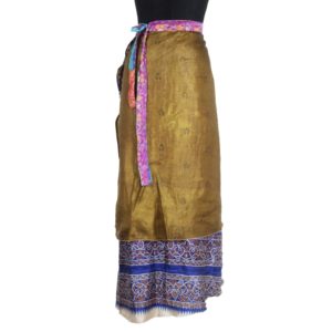 Vintage Silk Magic Wrap Skirt SW487