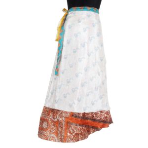 Vintage Silk Magic Wrap Skirt SW488