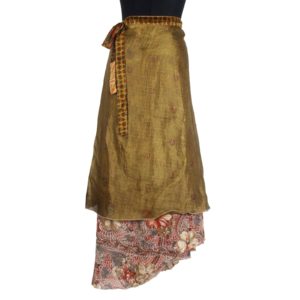 Vintage Silk Magic Wrap Skirt SW497