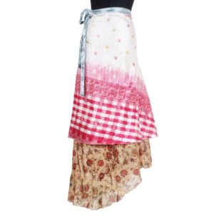 Vintage Silk Magic Wrap Skirt SW501