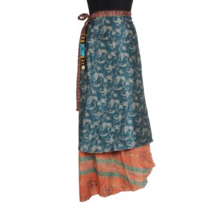 Vintage Silk Magic Wrap Skirt SW535