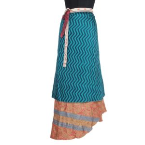 Vintage Silk Magic Wrap Skirt SW536