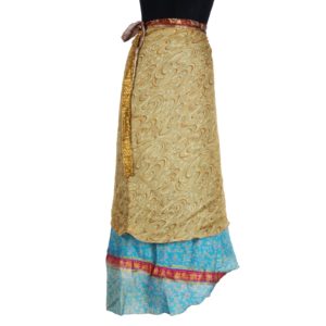 Vintage Silk Magic Wrap Skirt SW537