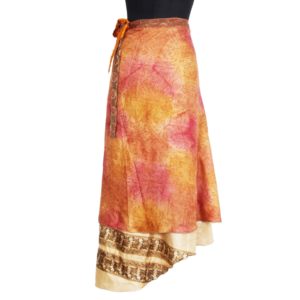 Vintage Silk Magic Wrap Skirt SW553