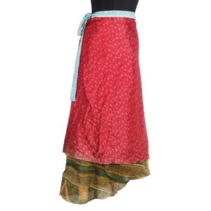 Vintage Silk Magic Wrap Skirt SW557