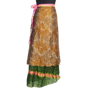 Vintage Silk Magic Wrap Skirt SW562