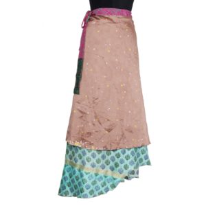 Vintage Silk Magic Wrap Skirt SW578