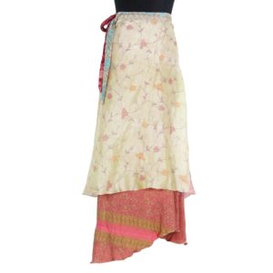 Vintage Silk Magic Wrap Skirt SW592