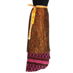 Vintage Silk Magic Wrap Skirt SW598