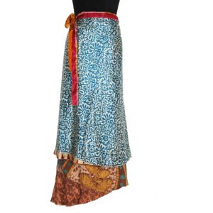 Vintage Silk Magic Wrap Skirt SW602