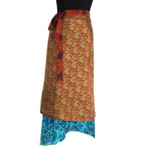 Vintage Silk Magic Wrap Skirt SW603