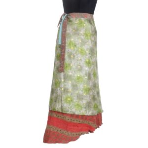 Vintage Silk Magic Wrap Skirt SW697