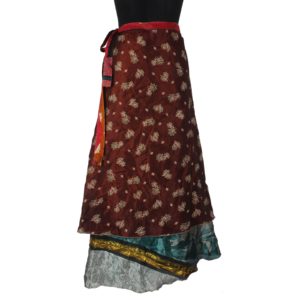 Vintage Silk Magic Wrap Skirt SW730