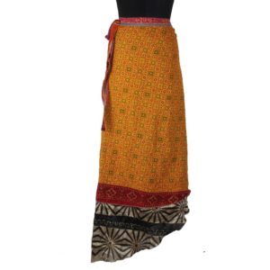 Vintage Silk Magic Wrap Skirt SW731