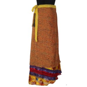 Vintage Silk Magic Wrap Skirt SW732
