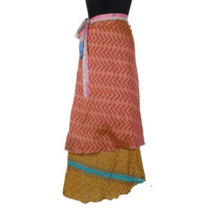 Vintage Silk Magic Wrap Skirt SW736