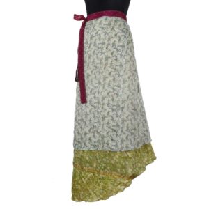 Vintage Silk Magic Wrap Skirt SW781